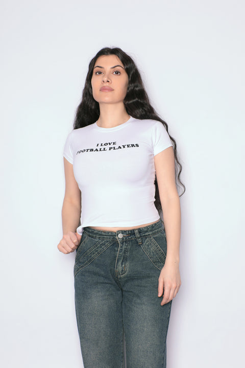 90's T-SHIRT - I LOVE FOOTBALL PLAYERS