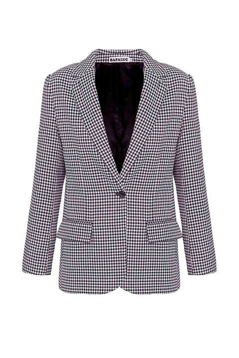 PLAID BLAZER