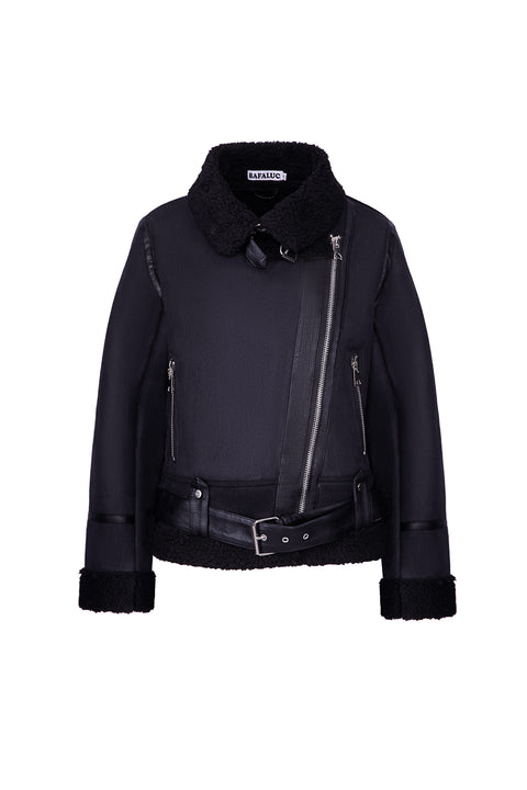 DOUBLE-FACED JACKET WITH VELVET TEXTURE