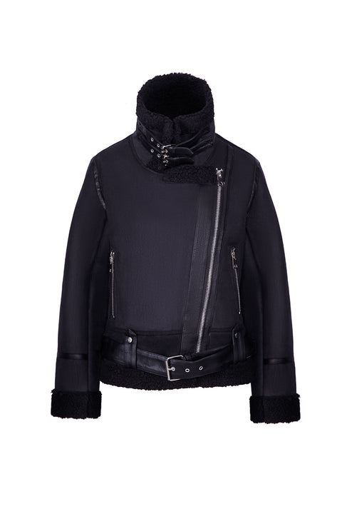 DOUBLE-FACED JACKET WITH VELVET TEXTURE