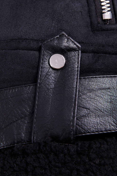 DOUBLE-FACED JACKET WITH VELVET TEXTURE