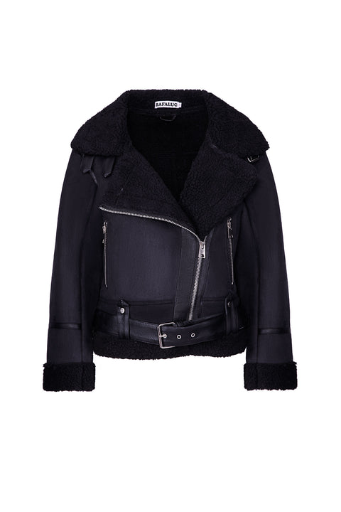 DOUBLE-FACED JACKET WITH VELVET TEXTURE