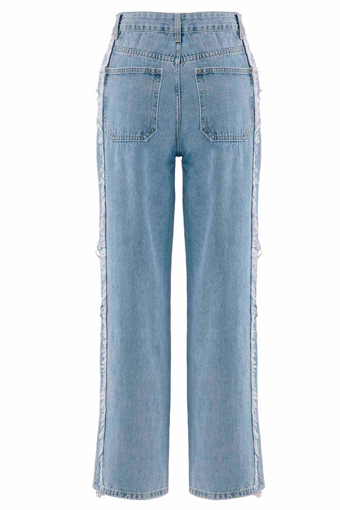 FRINGED JEANS