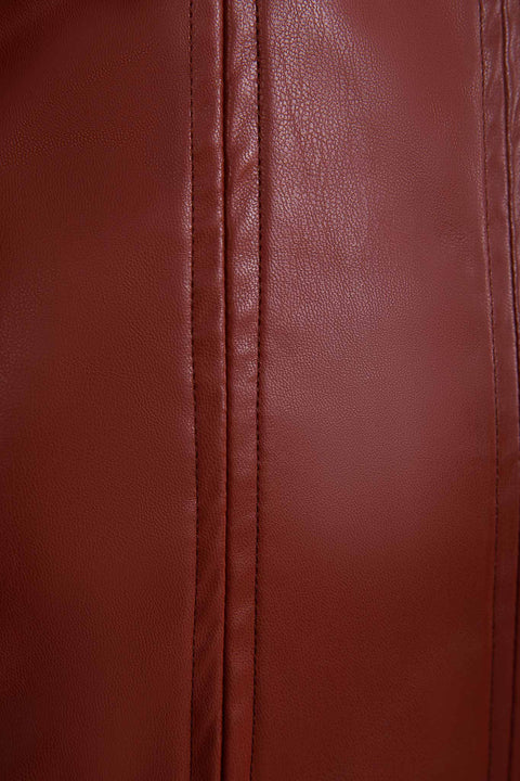 LEATHER EFFECT DRESS