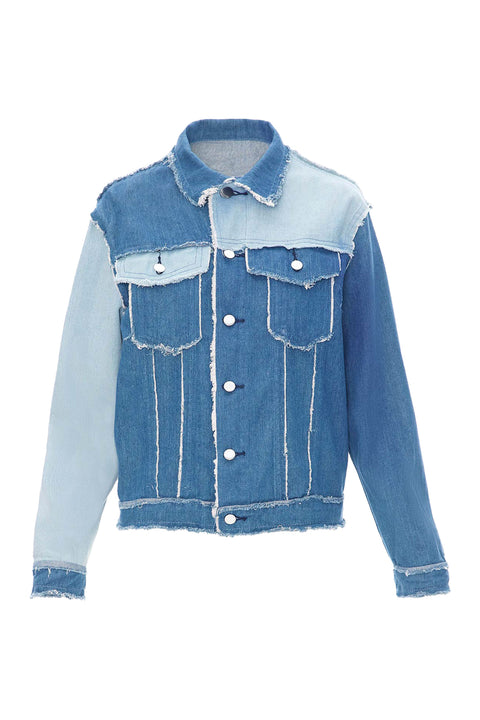 DENIM JACKET WITH PATCHES