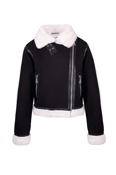 DOUBLE-FACED JACKET WITH FUR INTERIOR