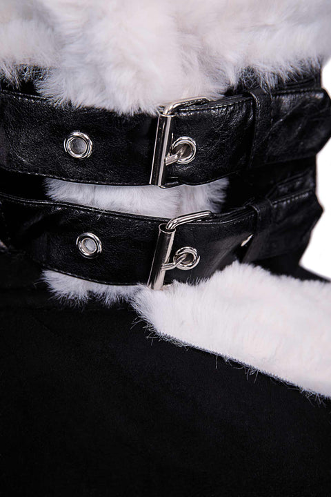 DOUBLE-FACED JACKET WITH FUR INTERIOR