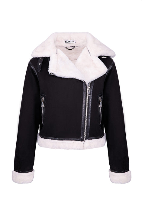 DOUBLE-FACED JACKET WITH FUR INTERIOR