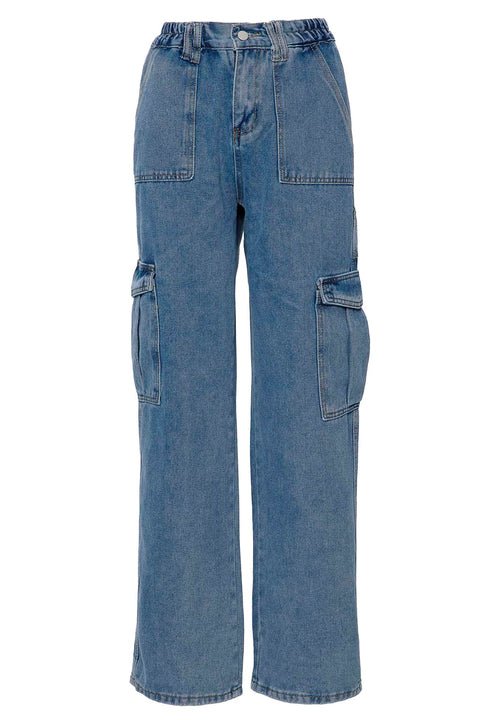 ELASTIC WAIST JEANS