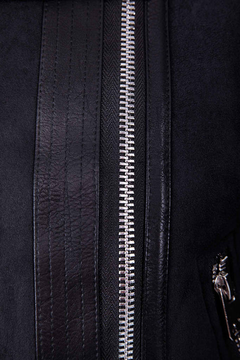 DOUBLE-FACED JACKET WITH VELVET TEXTURE