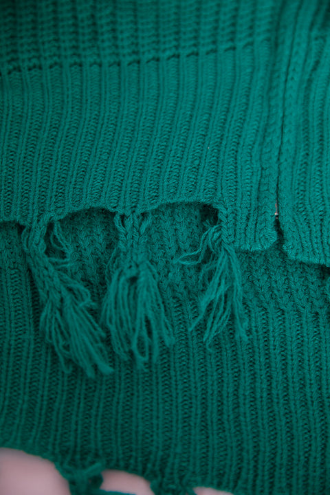 HOODED CARDIGAN WITH FRINGES