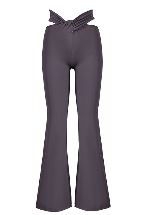 SOFT TROUSERS WITH A TWISTED WAISTBAND