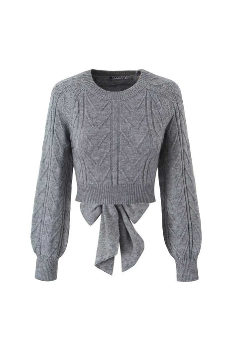 OPEN BACK JUMPER WITH A BOW