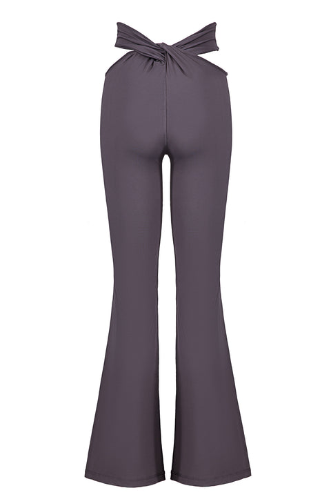 SOFT TROUSERS WITH A TWISTED WAISTBAND