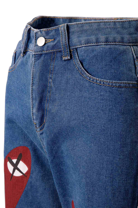 JEANS WITH HEARTS