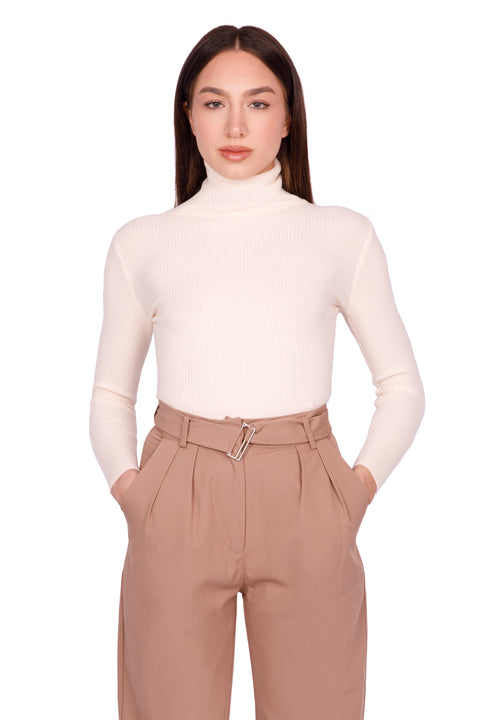 HIGH NECK KNITTED TOP