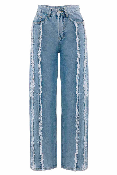 FRINGED JEANS