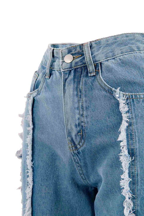FRINGED JEANS