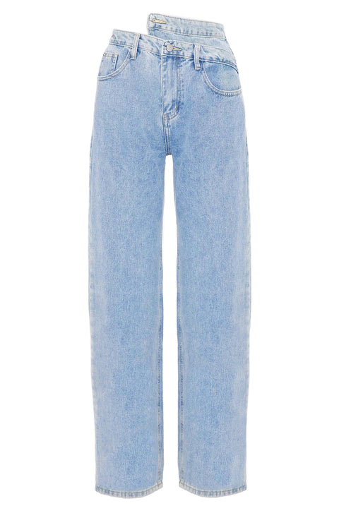 JEANS WITH A WRAP WAIST