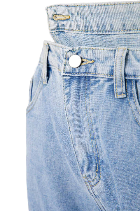 JEANS WITH A WRAP WAIST