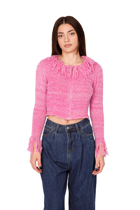 FRINGED CARDIGAN