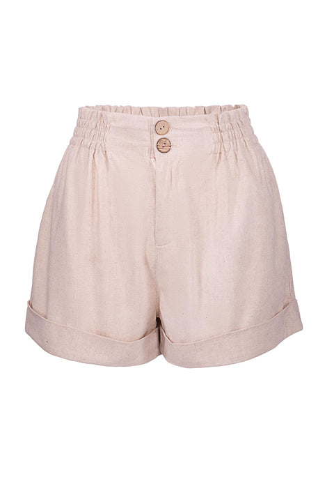 LINEN BLEND SHORTS