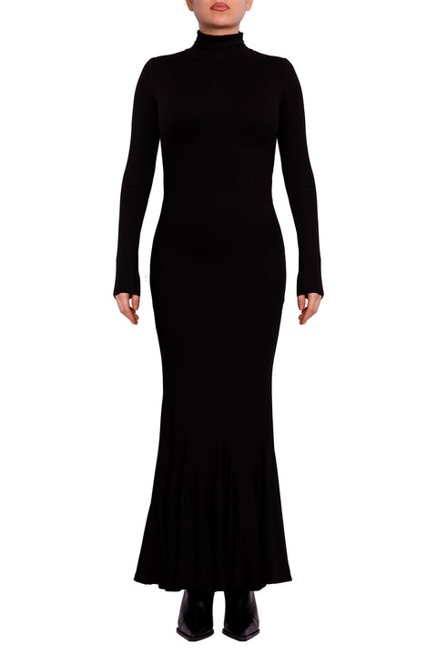 HIGH NECK MAXI DRESS