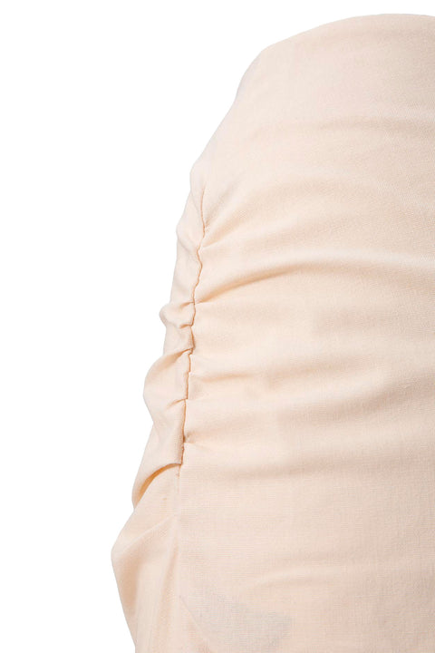 LINEN BLEND MAXI SKIRT