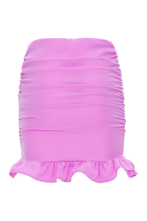 DRAPED SKIRT WITH RUFFLES