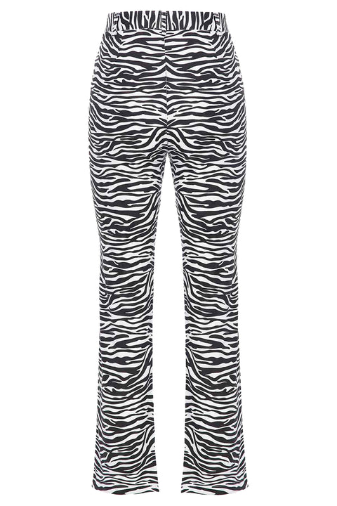 CROPPED ZEBRA PATTERN TROUSERS