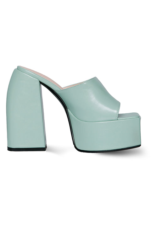 MULE PLATFORM HEELS
