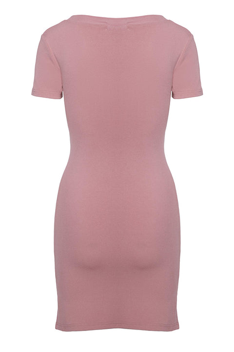 V NECK BASIC DRESS