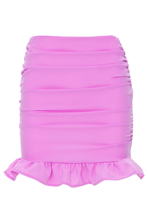 DRAPED SKIRT WITH RUFFLES