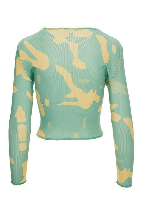 TOP WITH PRONOUNCED SEAMS