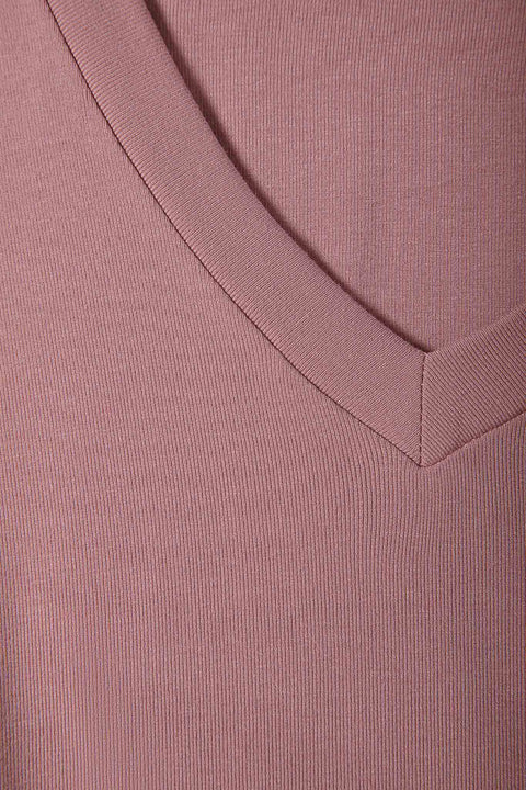 V NECK BASIC DRESS