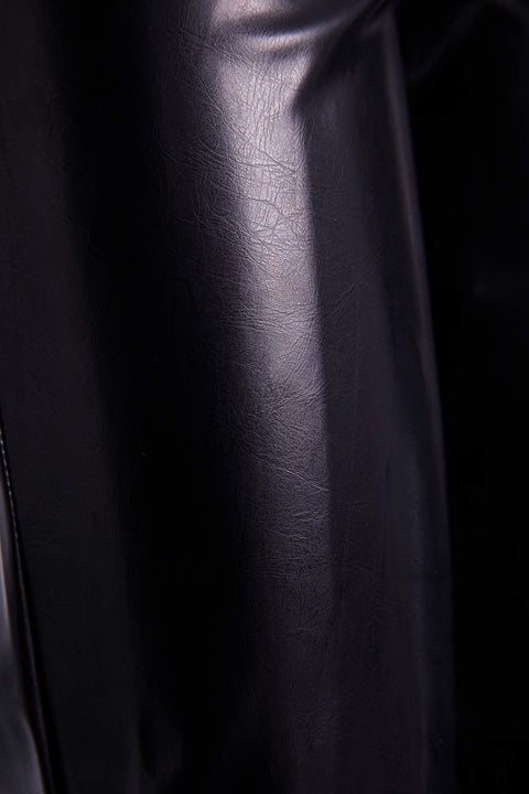 LEATHER EFFECT TROUSERS