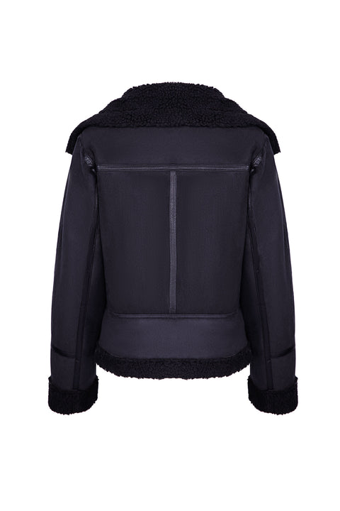 DOUBLE-FACED JACKET WITH VELVET TEXTURE