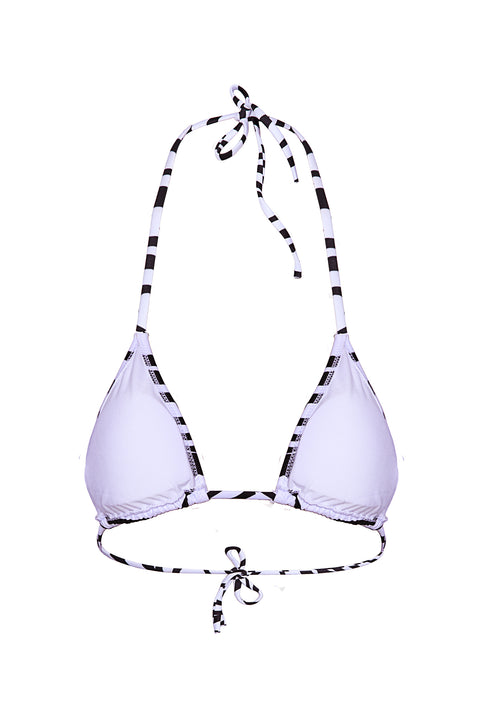 ZEBRA PRINT CURTAIN BIKINI TOP