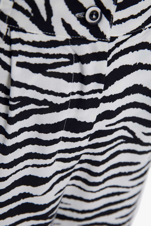 LOOSE FIT TROUSERS WITH ZEBRA PRINT