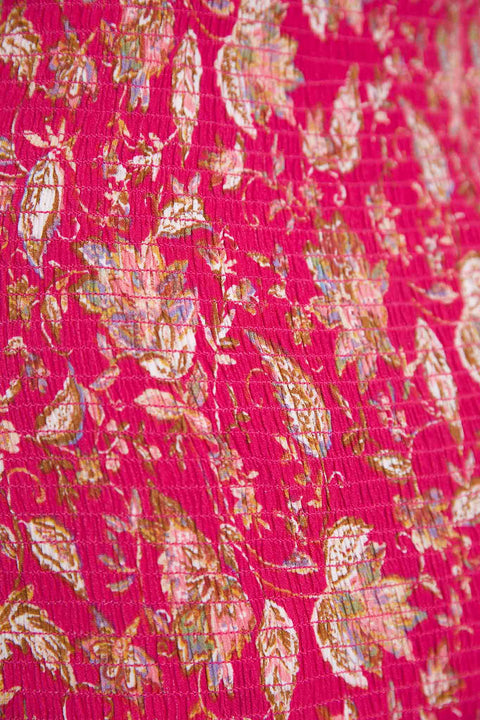 SMOCKED FABRIC DRESS