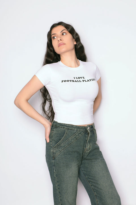 90's T-SHIRT - I LOVE FOOTBALL PLAYERS