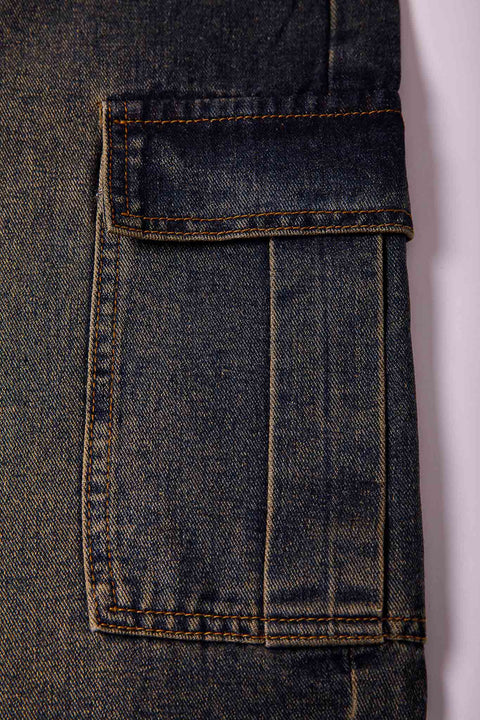 JEANS WITH FOLDED WAIST