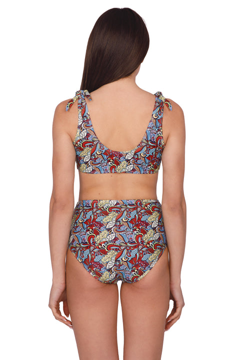 HIGH WAISTED PRINTED BIKINI BOTTOMS