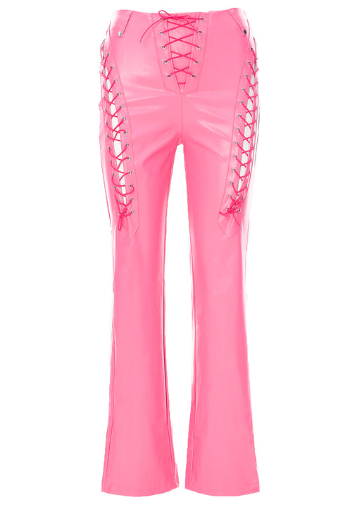 LACE-UP TROUSERS