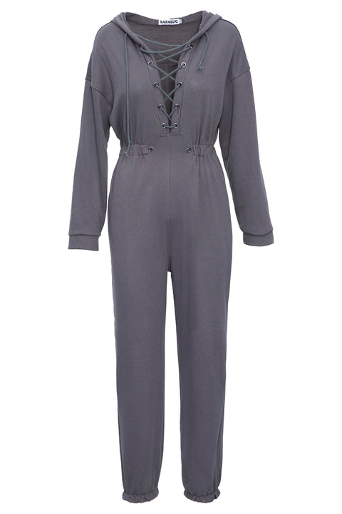 LACE-UP JUMPSUIT