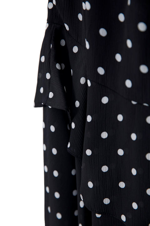 RUFFLED POLKA DOT DRESS