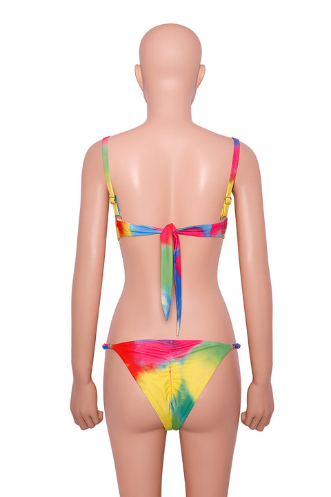 PUSH-UP TIE DYE BIKINI TOP