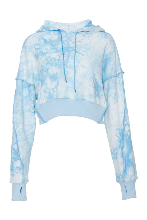 TIE-DYE CROPPED HOODIE