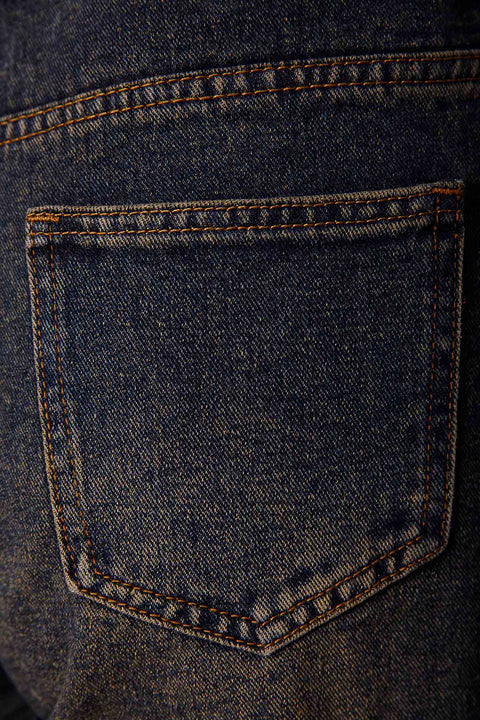 JEANS WITH FOLDED WAIST